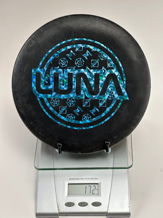Discraft Luna Rubber Blend Putter (Black, Blue Geometric Foil)