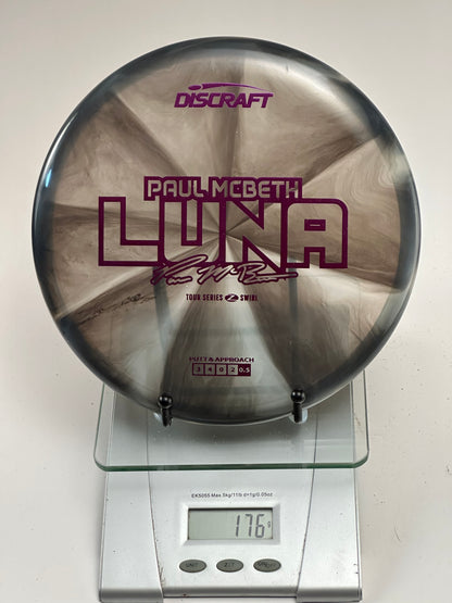 Discraft Luna Z Swirl Paul McBeth Tour Series (Gray Swirl, Purple Stamp)