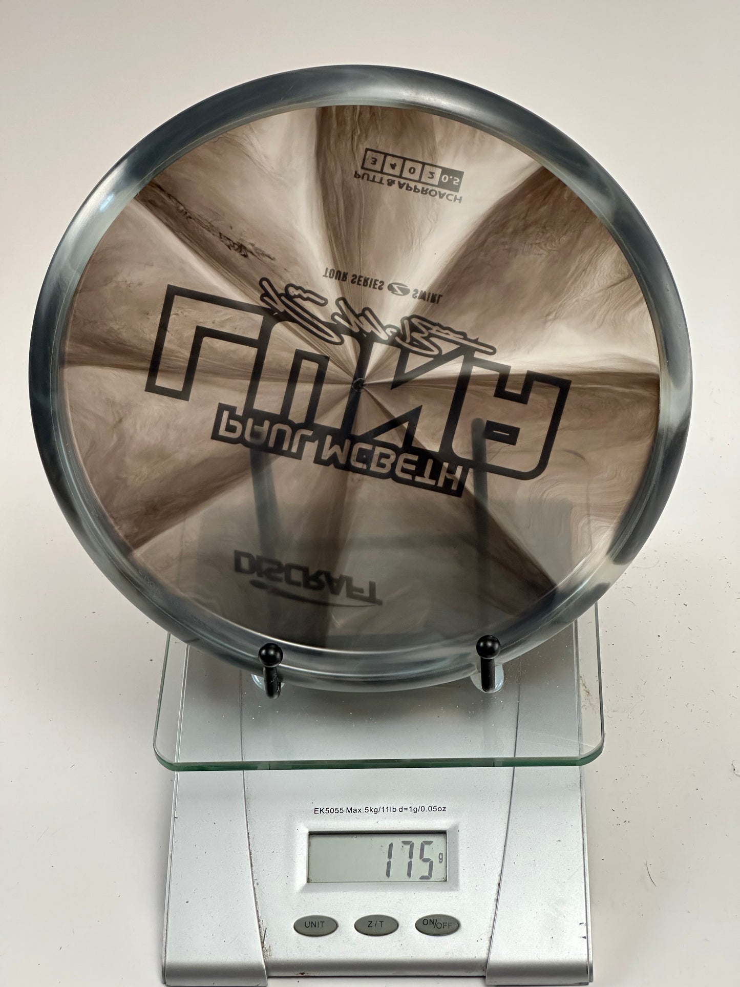 Discraft Luna Z Swirl Paul McBeth Tour Series (Gray Swirl, Purple Stamp)