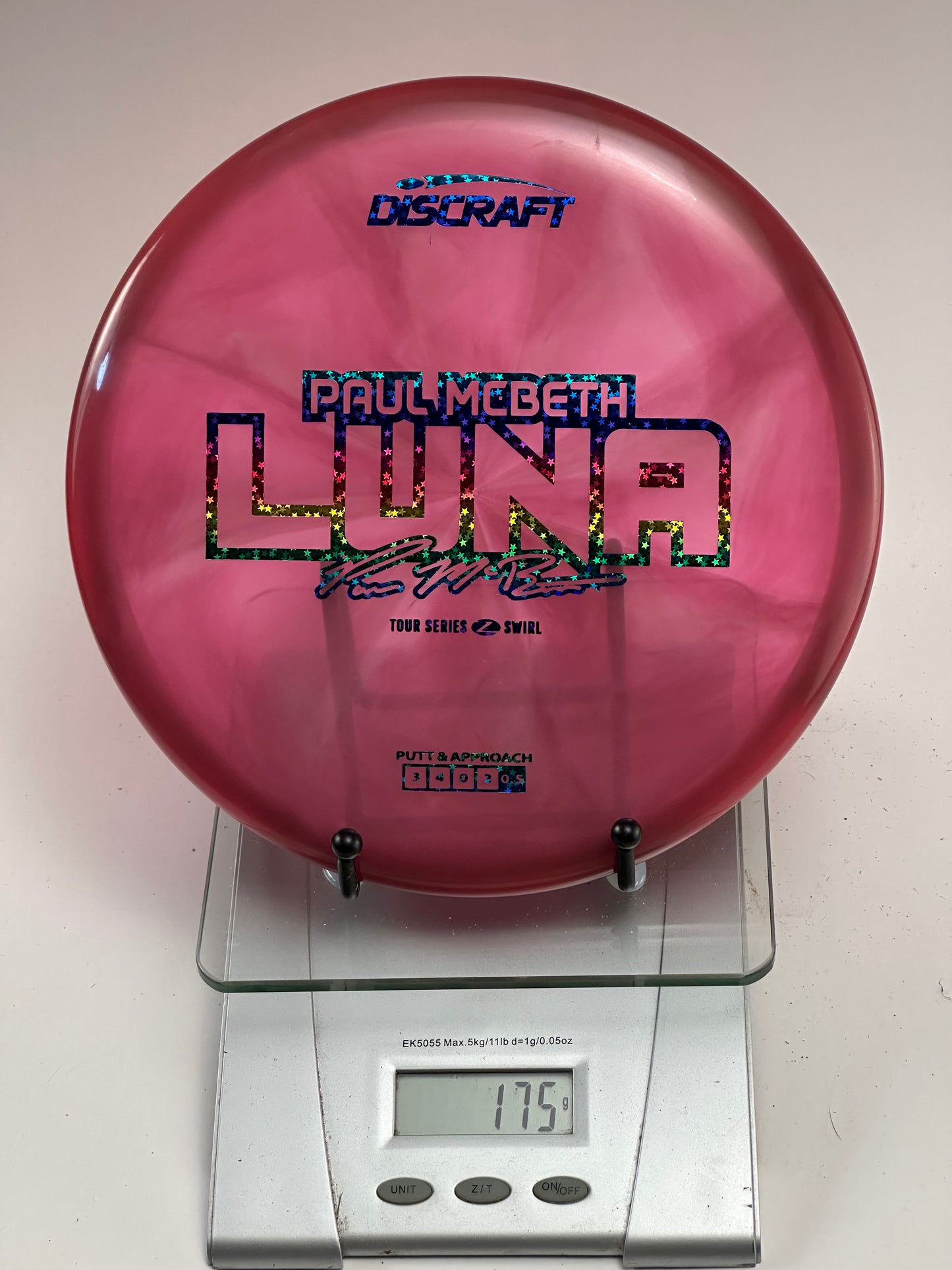 Discraft Luna Z Swirl Paul McBeth Tour Series Putter (Pink Swirl)