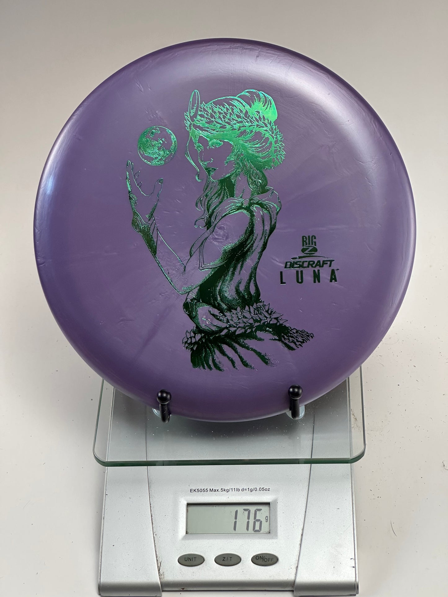 Discraft Big Z Luna Big Z Luna purple green foil stamp woman with moon artwork putter