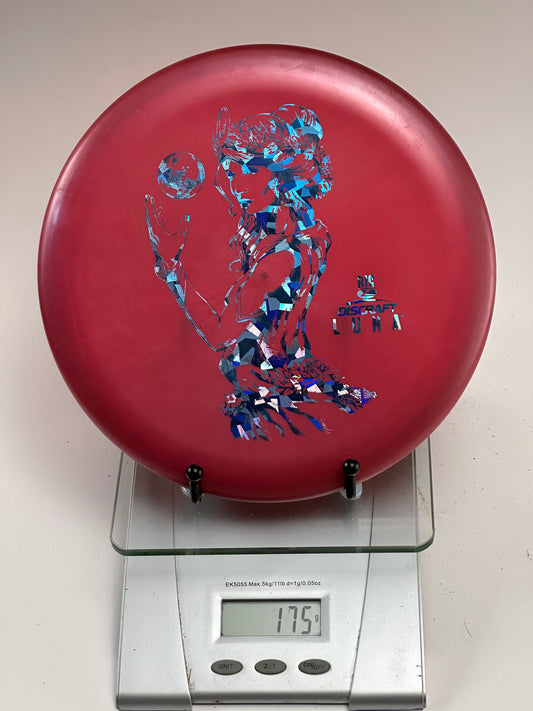 Discraft Big Z Luna Putter/Approach - Red with Blue Geometric Girl Stamp