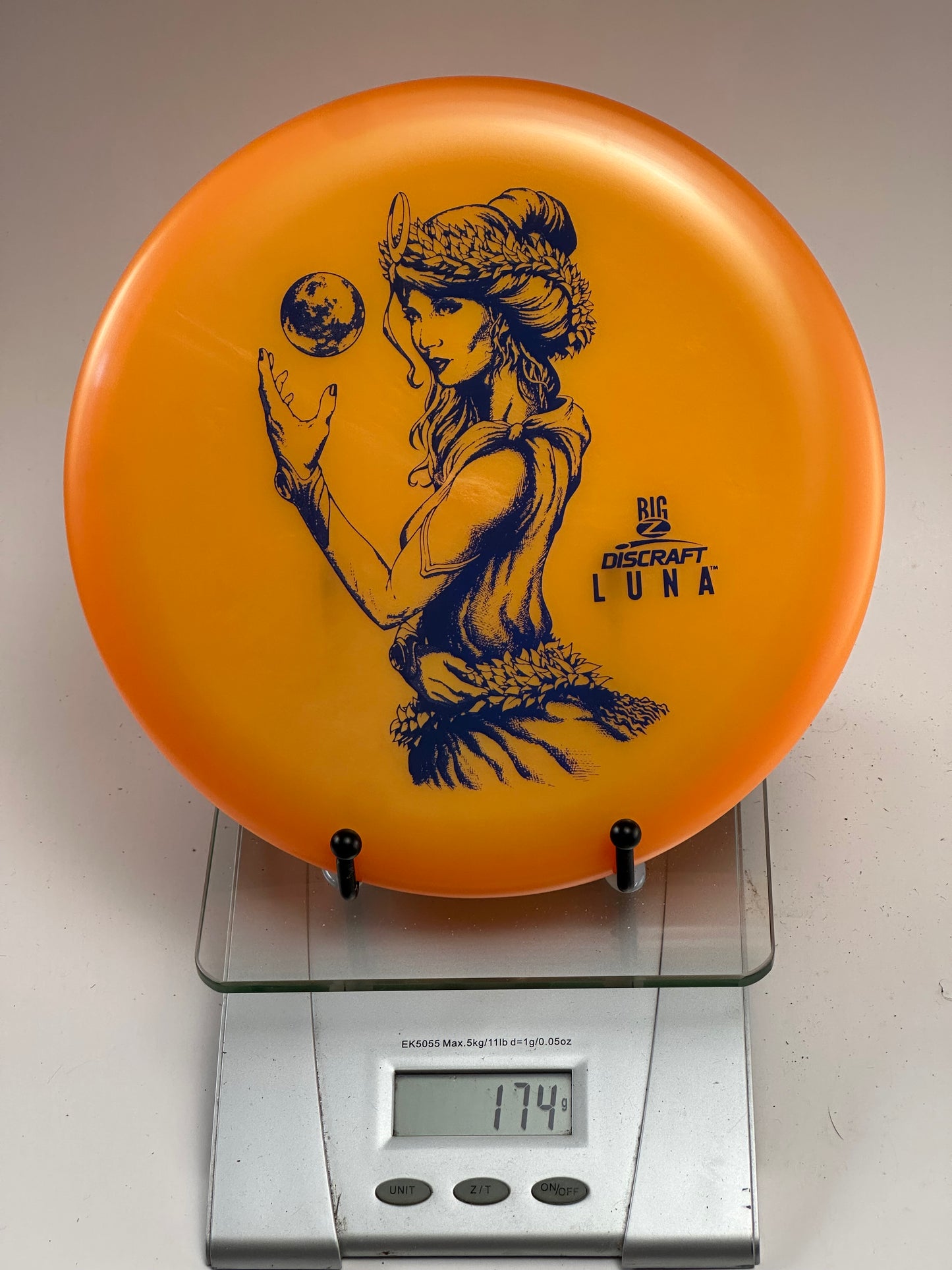 Discraft Big Z Luna Putter - Orange w/ Blue Woman & Moon Stamp