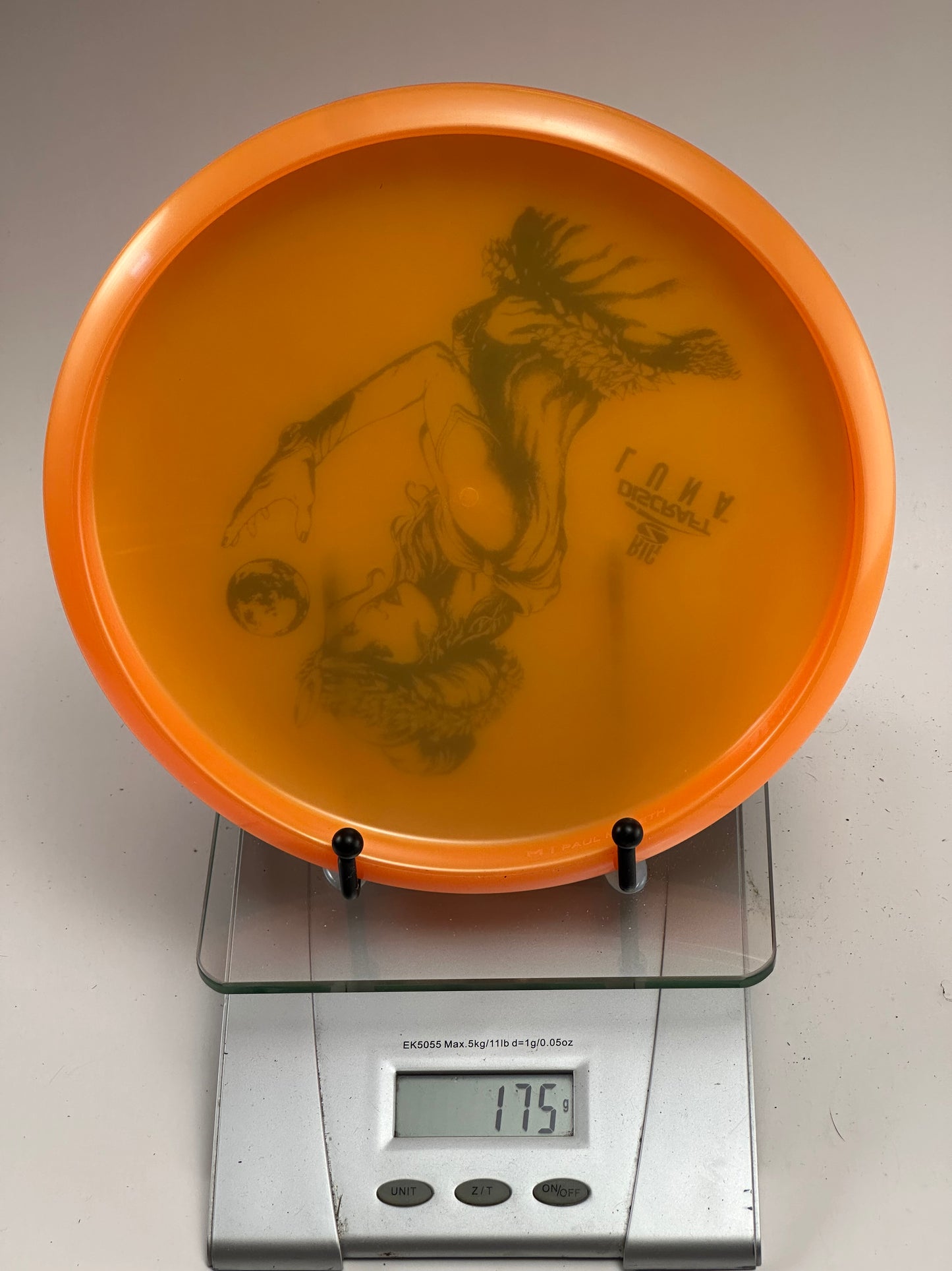 Discraft Big Z Luna Putter - Orange w/ Blue Woman & Moon Stamp