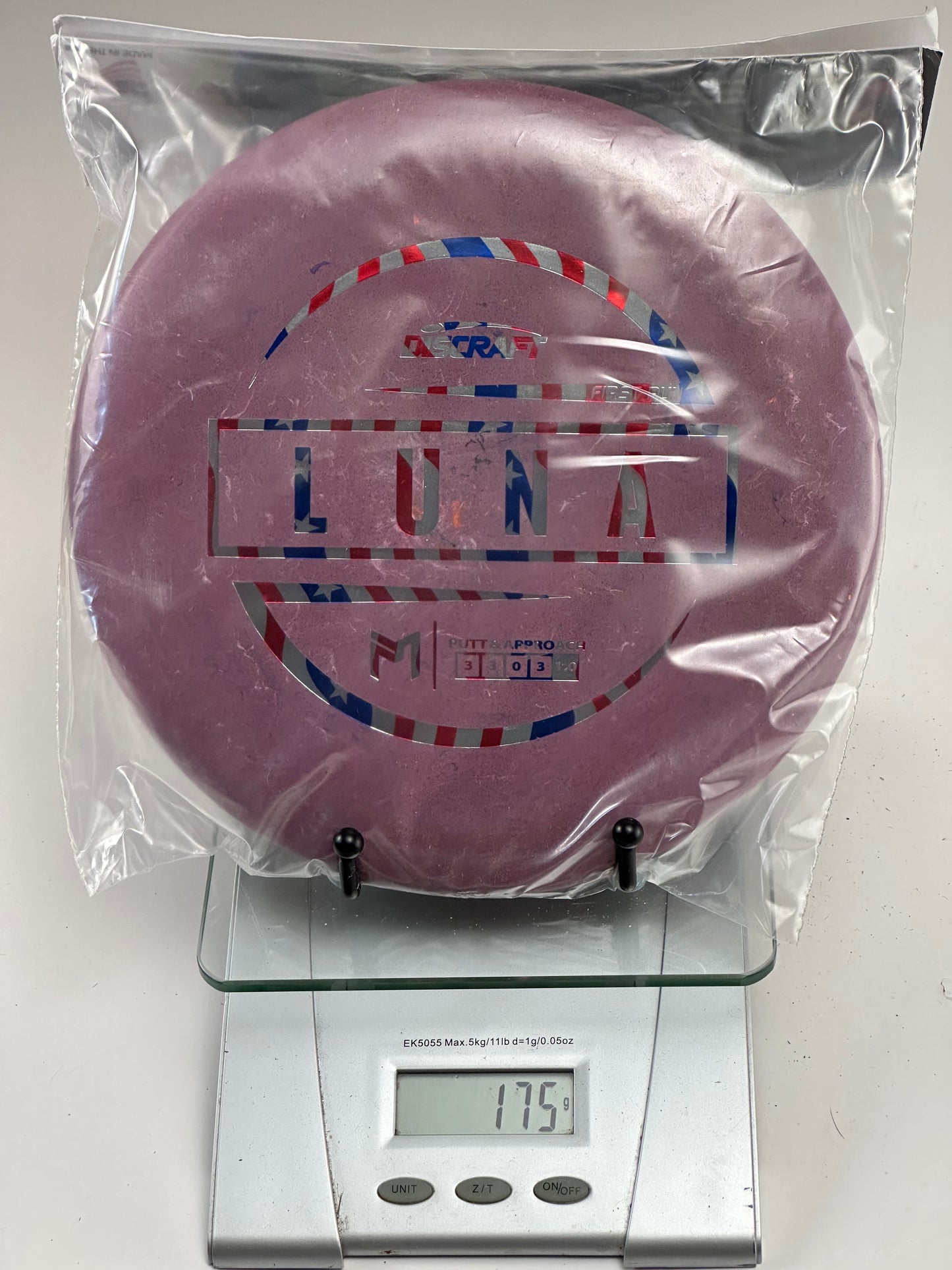 Discraft Jawbreaker Luna Putter, Purple Speckle w/ Red-White-Blue Foil, 175g