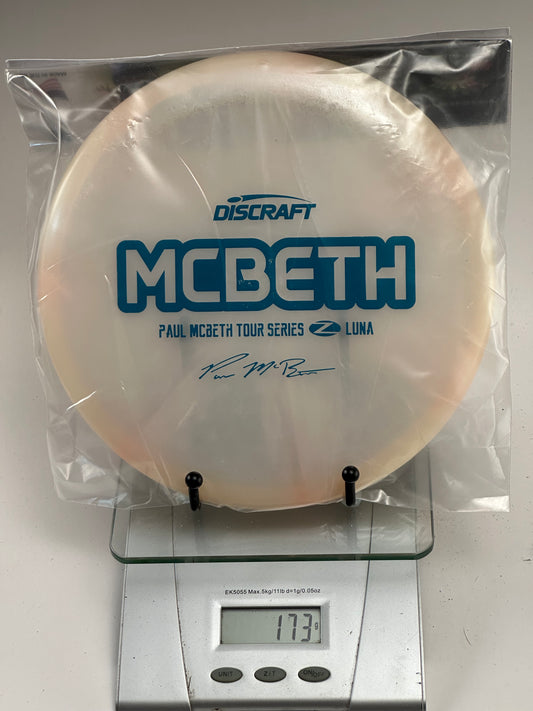 Discraft Luna Z Swirl Paul McBeth Tour Series Putter (White/Swirl)