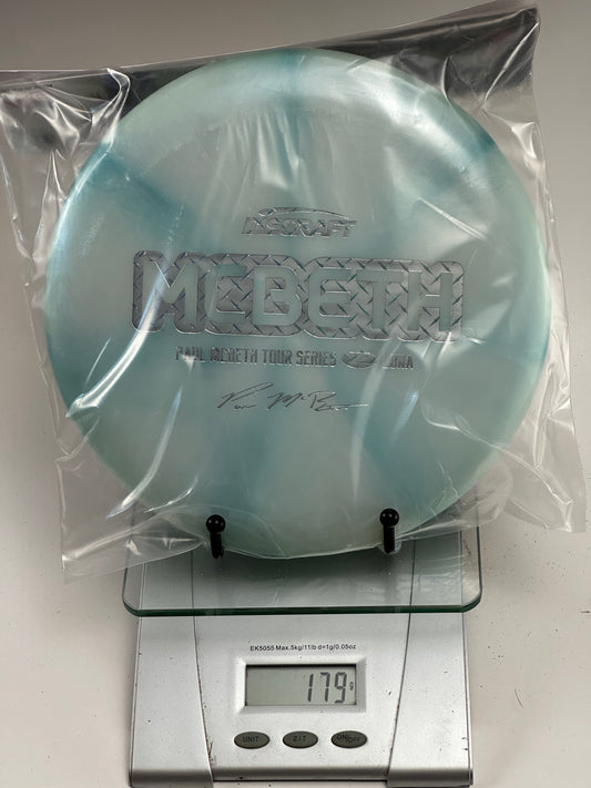 Discraft Luna Z Line Paul McBeth Tour Series Putter (Ice Blue, Silver Stamp)