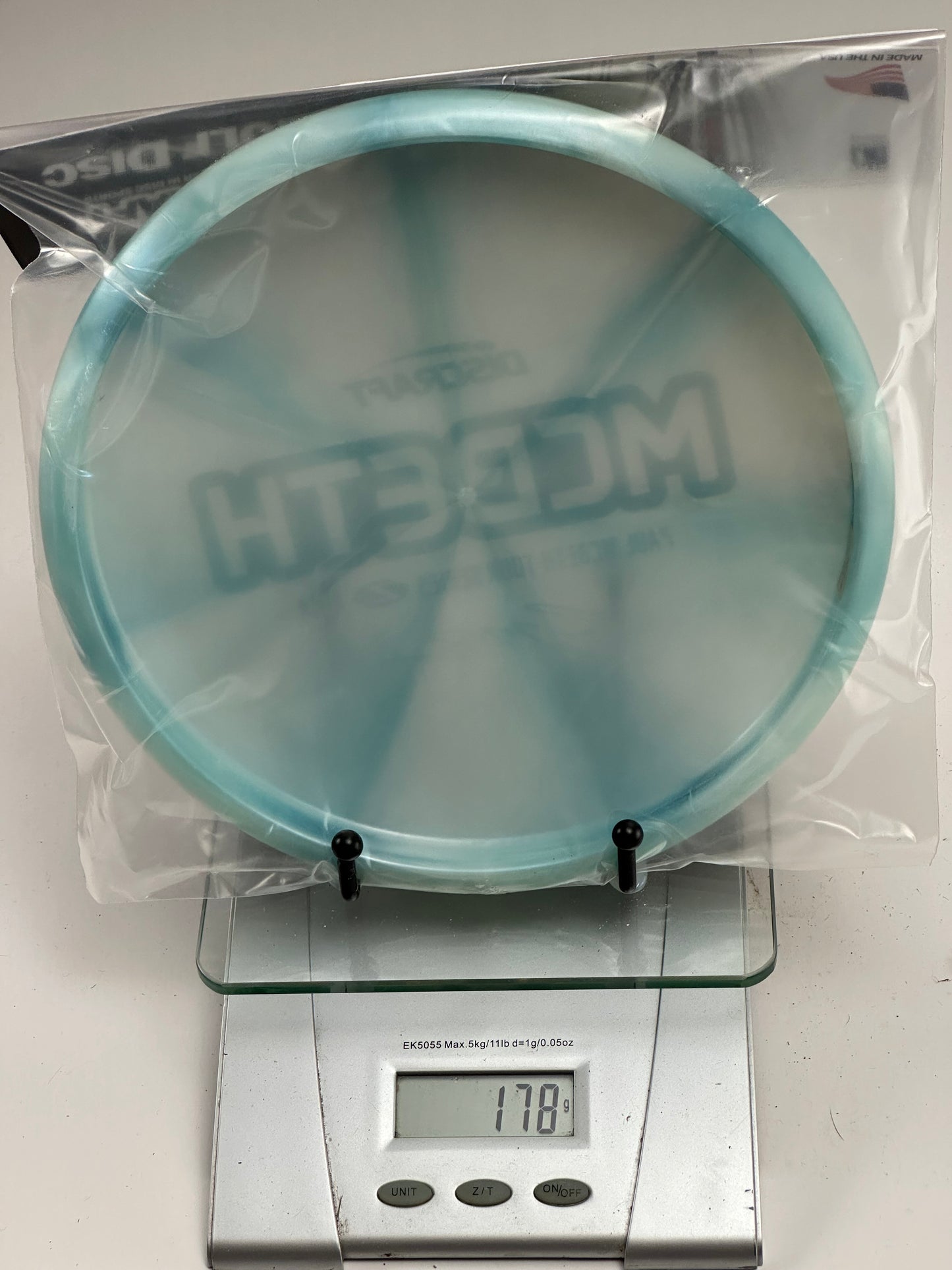 Discraft Luna Z Line Paul McBeth Tour Series Putter (Ice Blue, Silver Stamp)