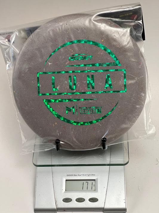 Discraft First Run Luna Jawbreaker Putter | Purple Speckle, Green Foil