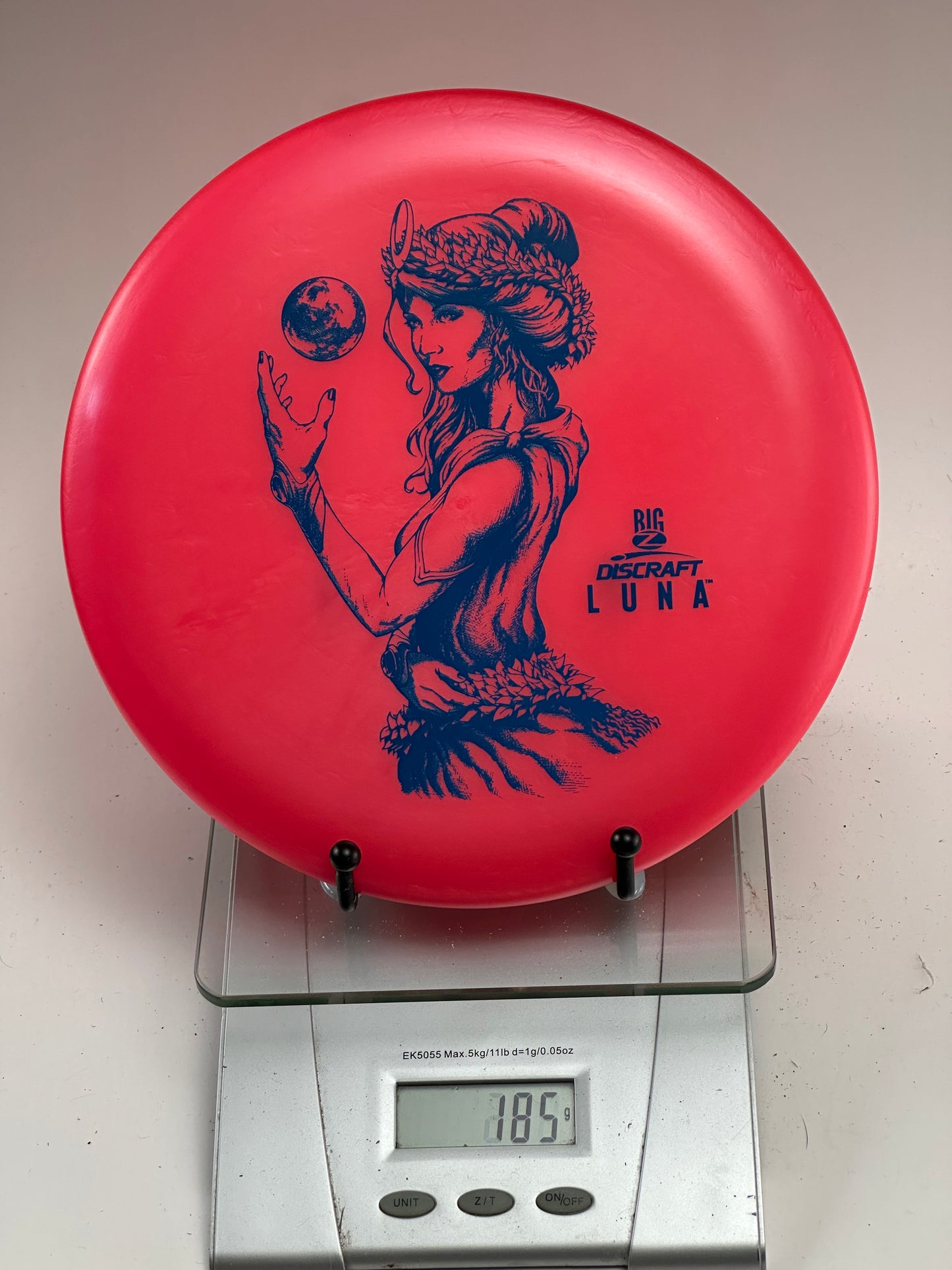 Discraft Big Z Luna Putter/Approach - Red with Blue Foil Stamp