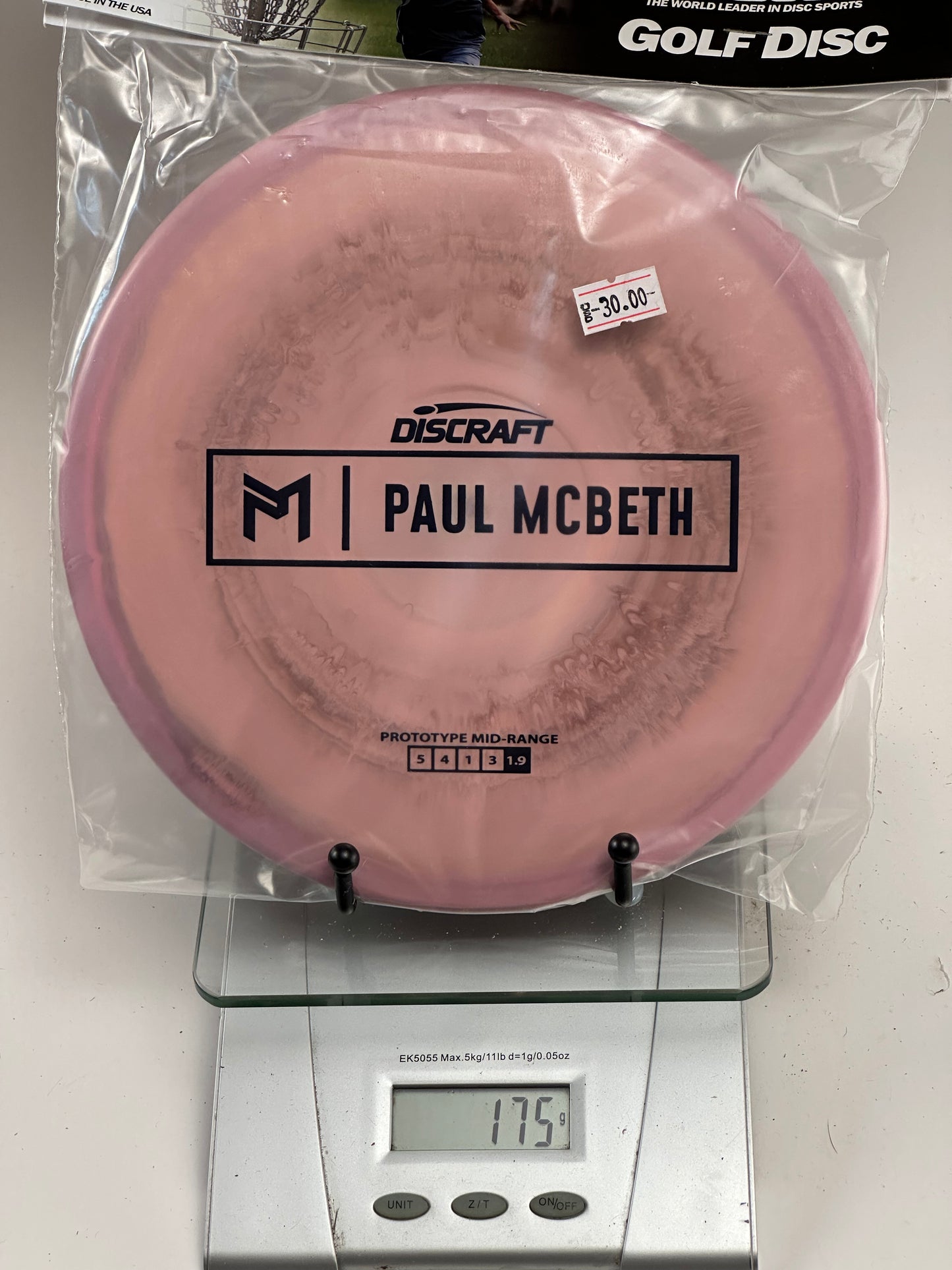 Discraft Malta ESP Prototype Paul McBeth Midrange (175g) Swirly Pink