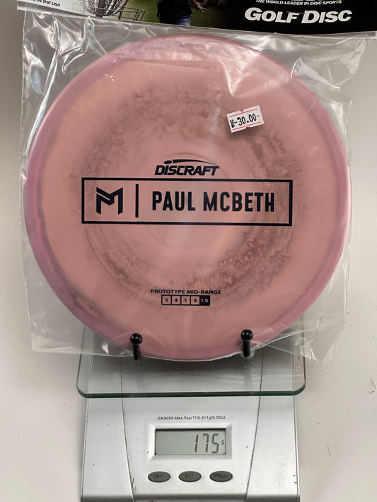 Discraft Malta ESP Prototype Paul McBeth Midrange (175g) Swirly Pink