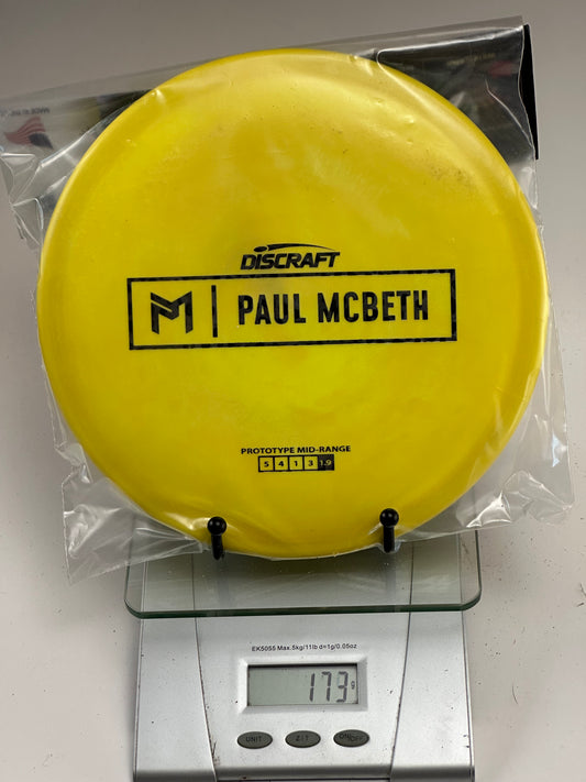 Discraft ESP Prototype Malta Paul McBeth Stamp Midrange 173g Yellow