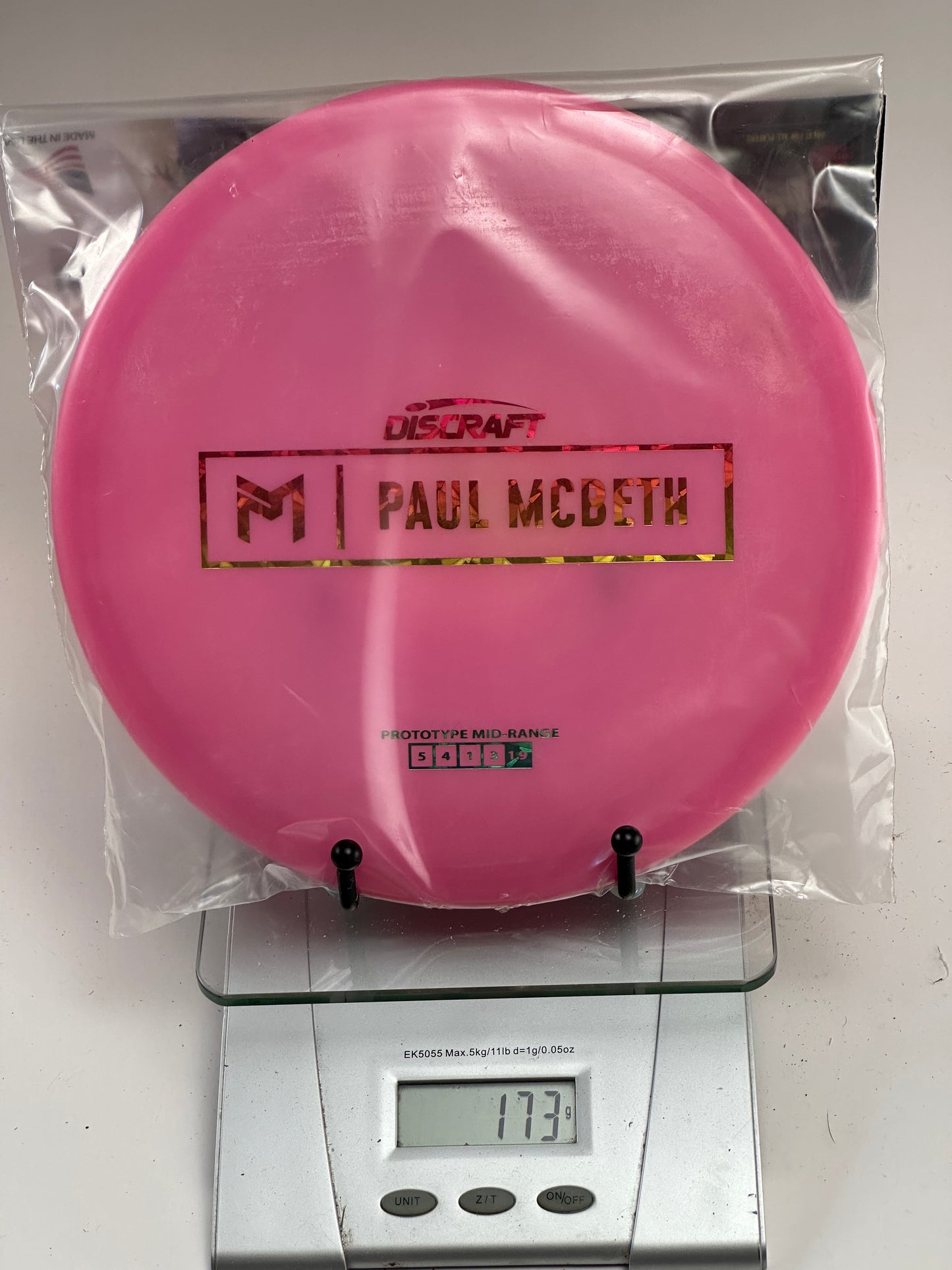 Discraft ESP Prototype Malta Paul McBeth Stamp Midrange 173g Pink