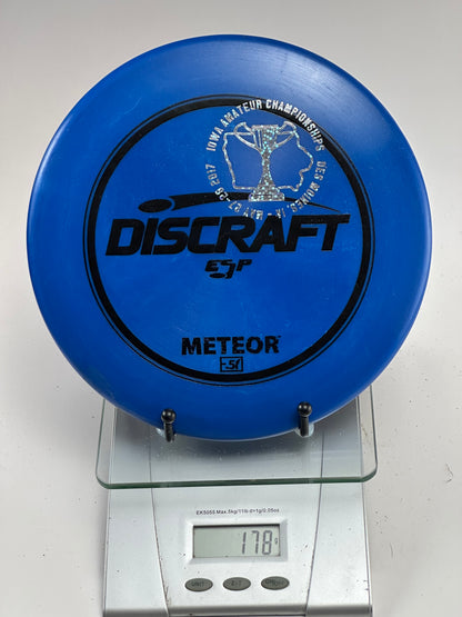 Discraft ESP Meteor Midrange – Blue – Iowa Amateur Championships 2017 Stamp