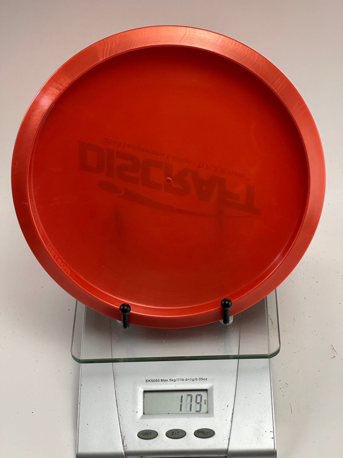 Discraft ESP Meteor (2019 Ledgestone) Red w/ Rainbow Sparkle Stamp