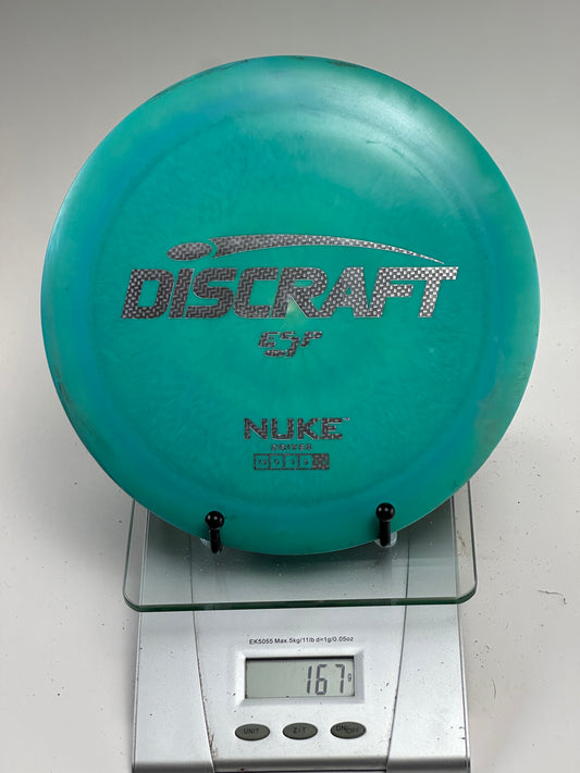 Discraft ESP Nuke Distance Driver - Teal w/ Silver Foil