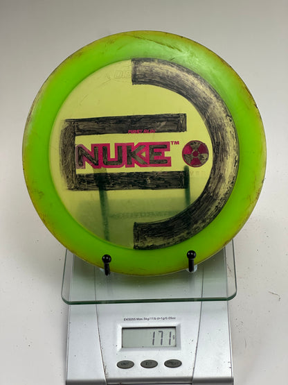 Discraft Z Nuke First Run – Transparent Yellow-Green (Inked, 171g)