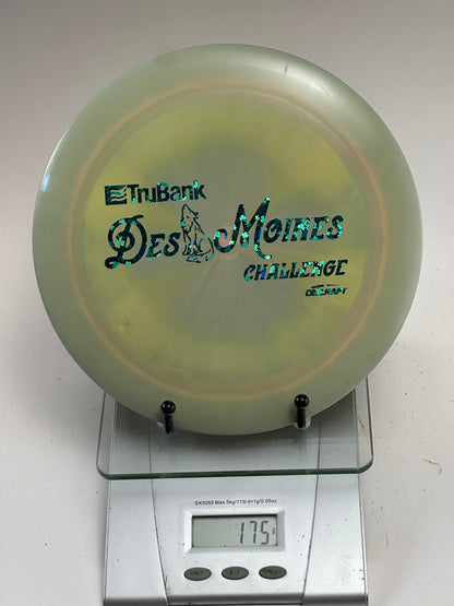 Discraft Z Nuke – Des Moines Challenge Tournament Stamp (Clear Yellow-Green)