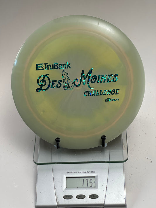 Discraft Z Nuke – Des Moines Challenge Tournament Stamp (Clear Yellow-Green)