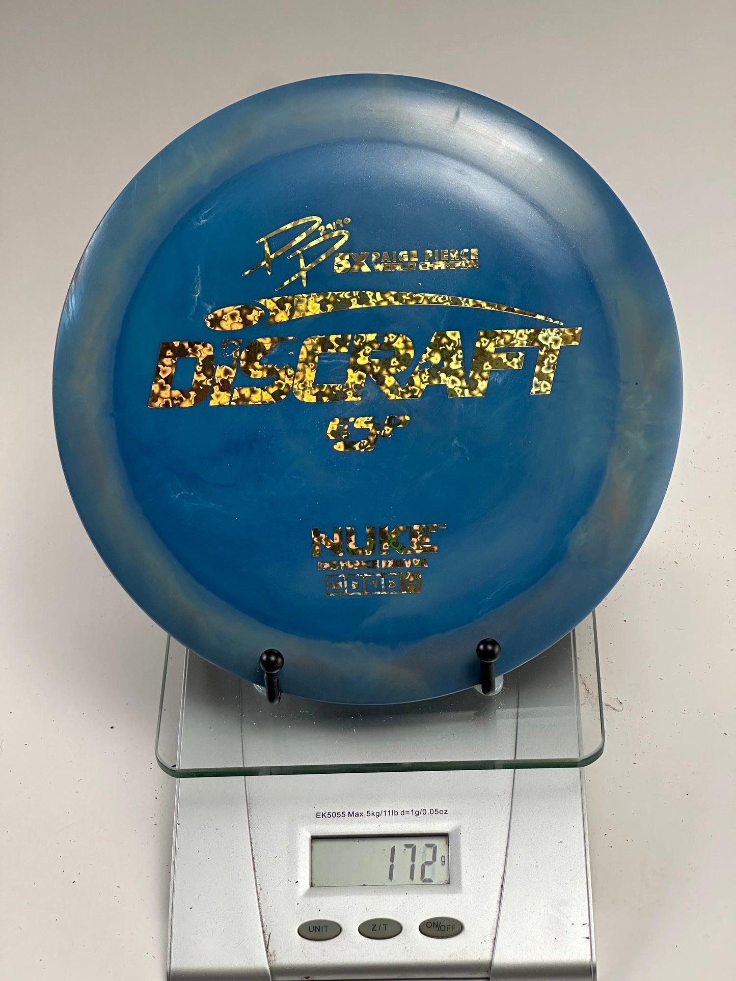 Discraft ESP Nuke (Paige Pierce 5x) Swirly Blue w/ Gold Foil Stamp