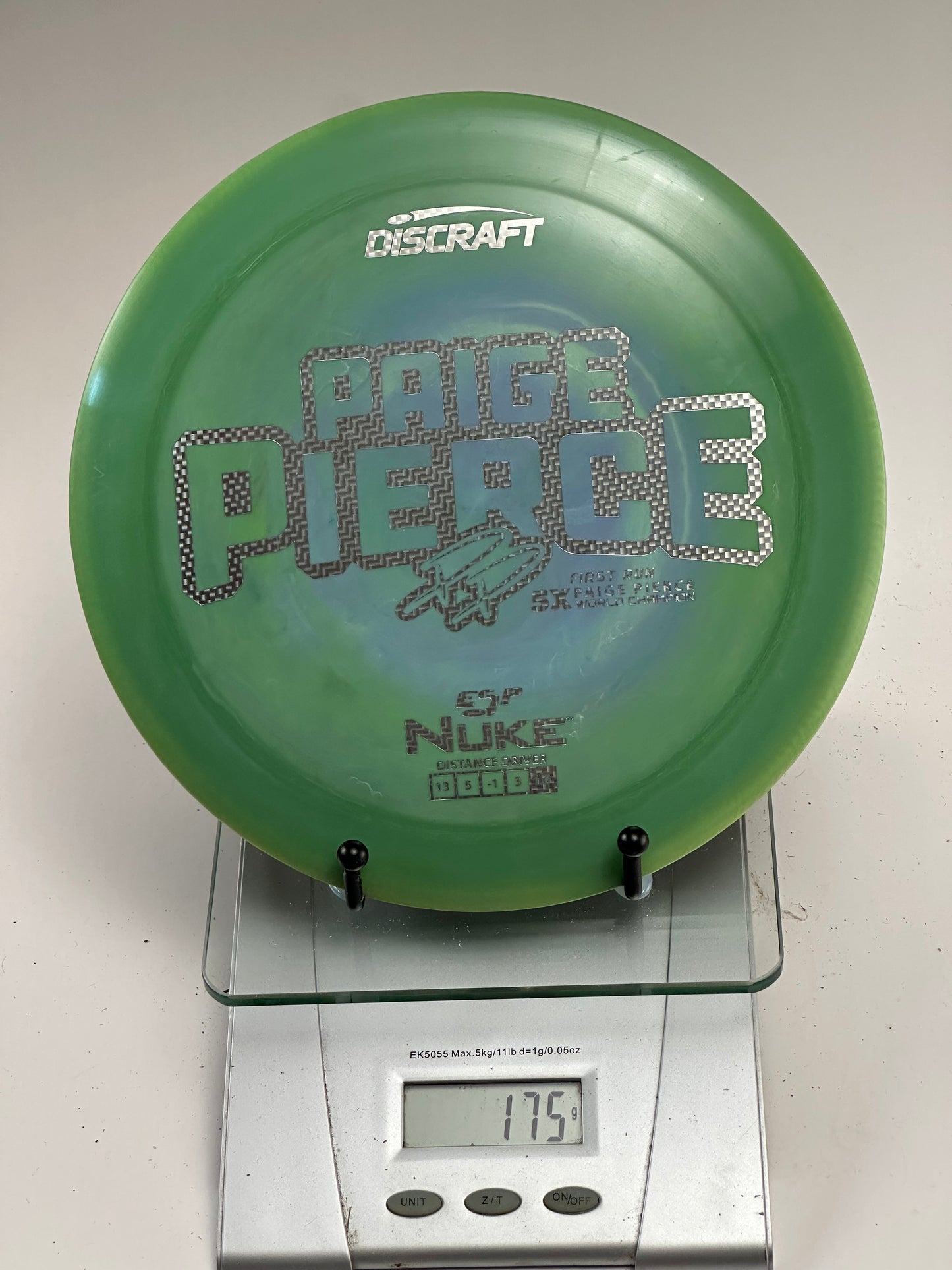 Discraft ESP Nuke Paige Pierce Swirl Green/Blue First Run Stamp