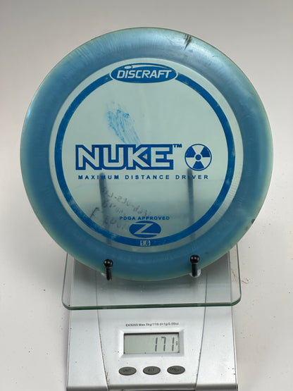 Discraft Z Nuke Distance Driver, Transparent Blue (Stock Stamp) | Used
