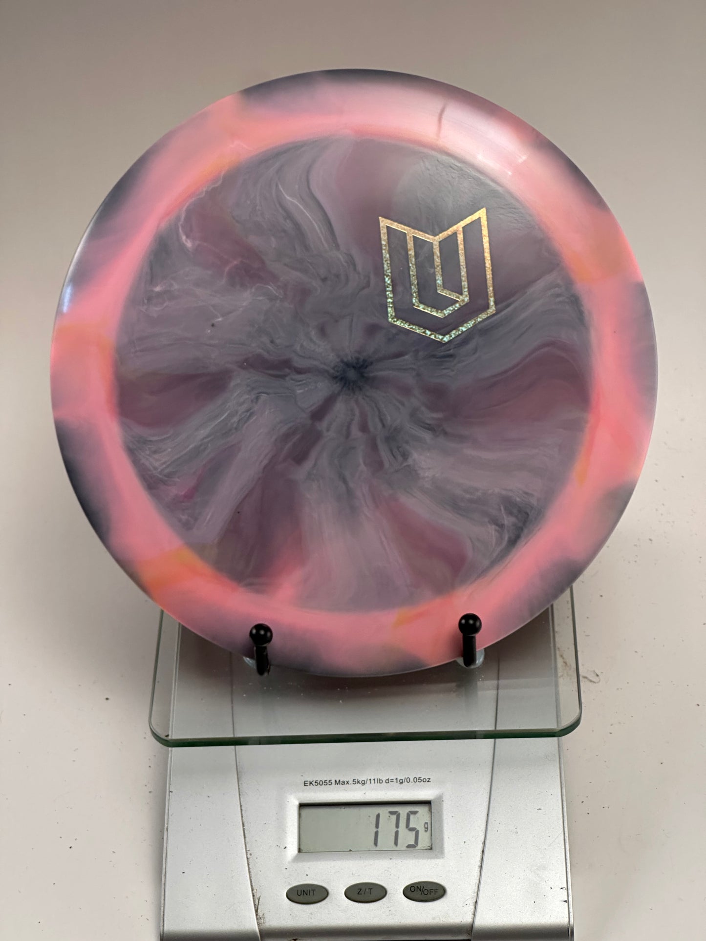 Discraft ESP Nuke – Swirly Pink/Gray – 2023 Ledgestone Gold Foil