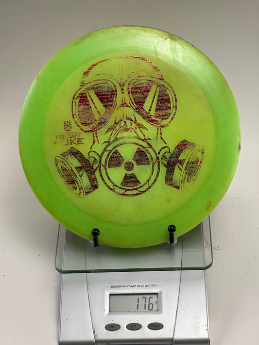 Discraft Z Nuke Distance Driver – Lime Green Gas Mask Stamp (Used)