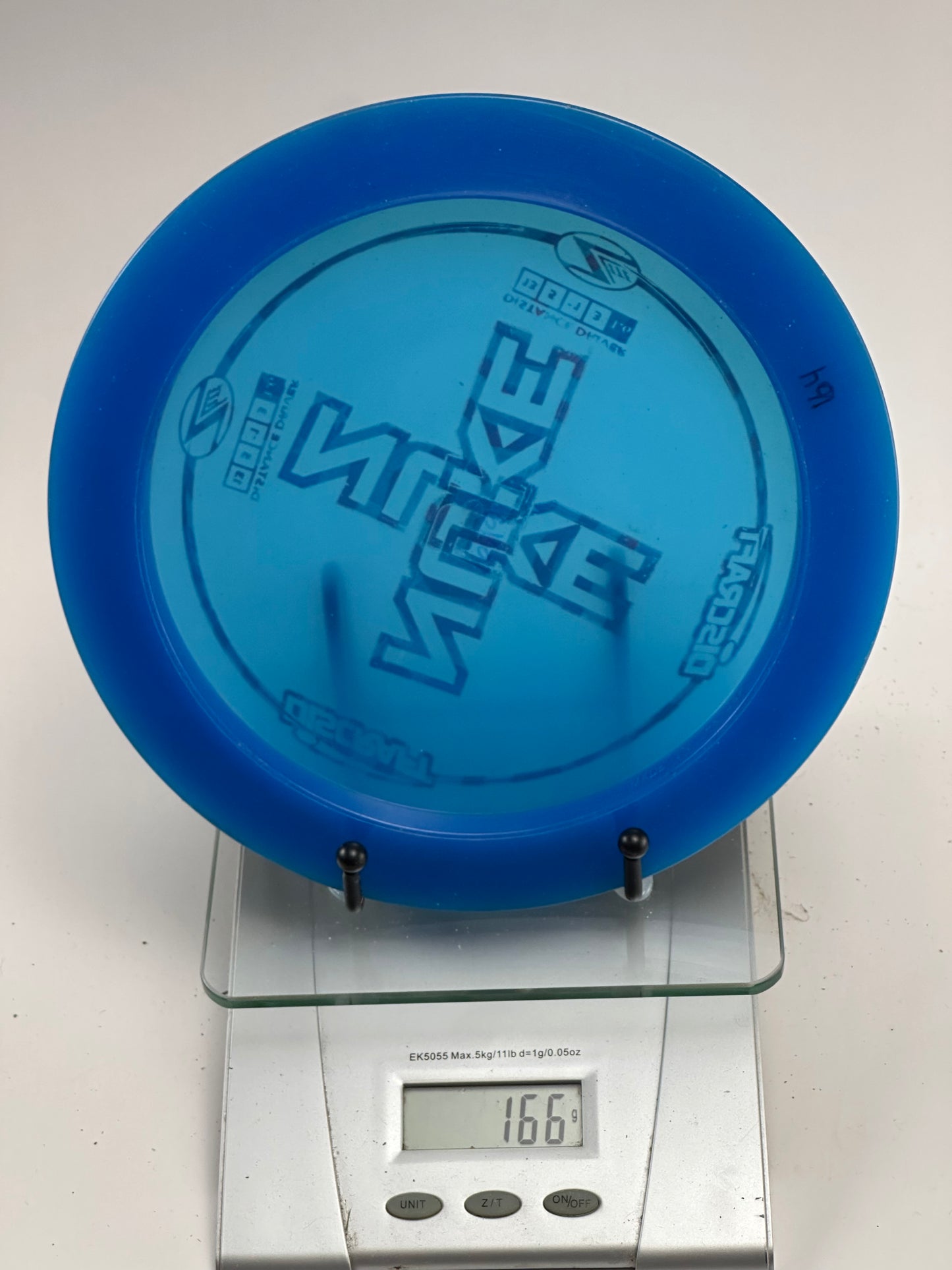 Discraft Z Nuke Distance Driver – Transparent Blue, Red/Silver Stock Stamp (168g)