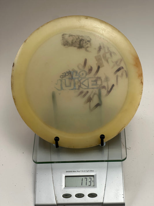 Discraft Z Nuke Distance Driver (Transparent Yellow) | Heavy Wear, Ink
