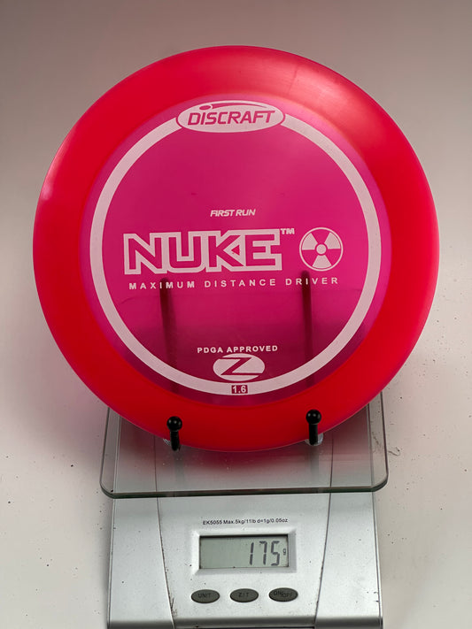 Discraft Z Nuke First Run Distance Driver (175g) – Clear Pink