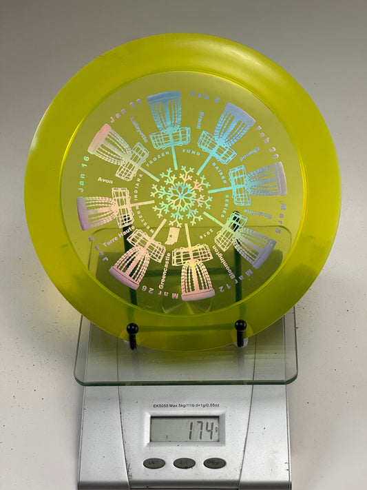 Discraft Z Nuke 174g Transparent Yellow Frozen Fundraiser foil