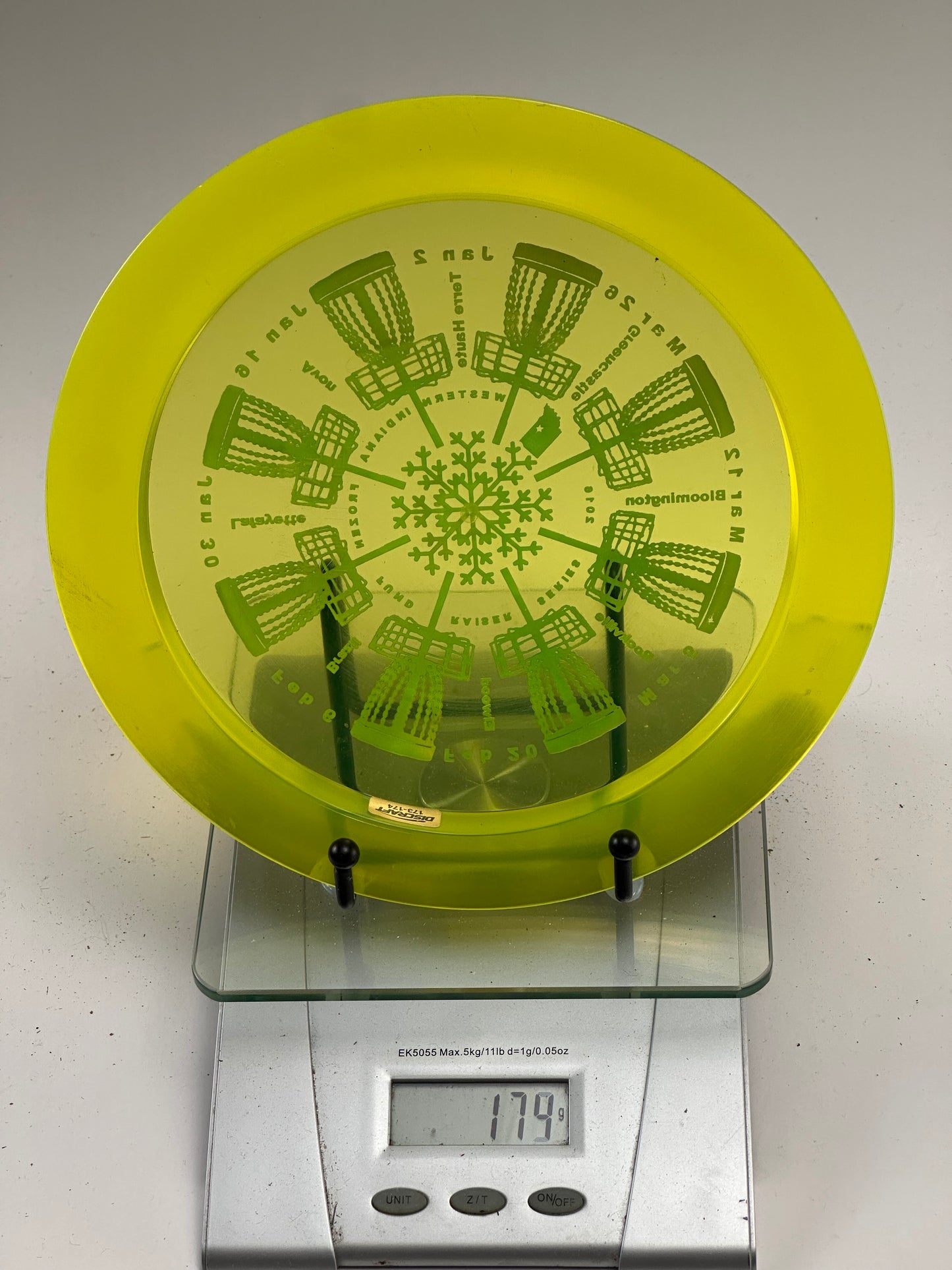 Discraft Z Nuke 174g Transparent Yellow Frozen Fundraiser foil