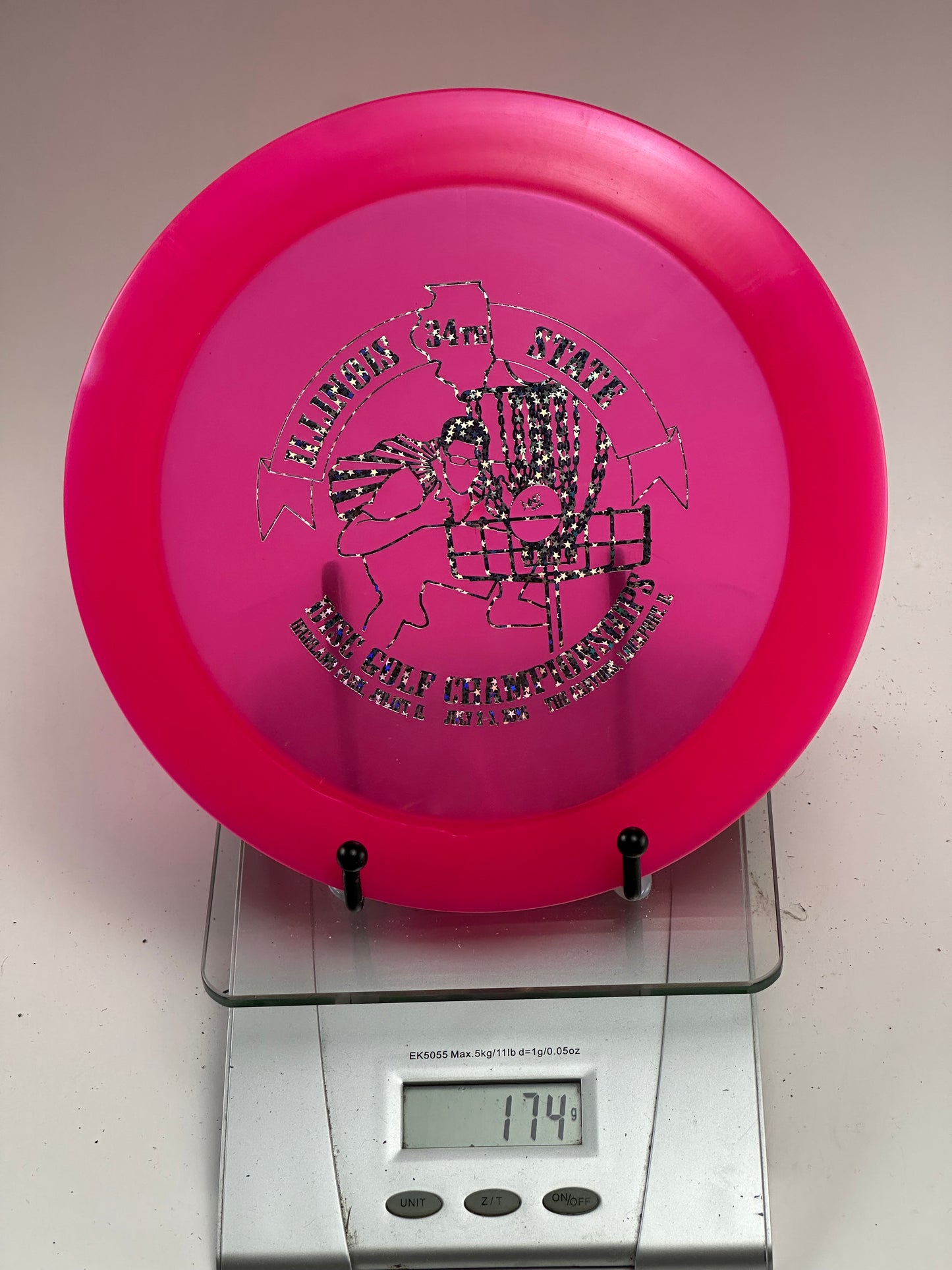 Discraft Z Nuke OS Pink w/ Illinois State Championship Stamp