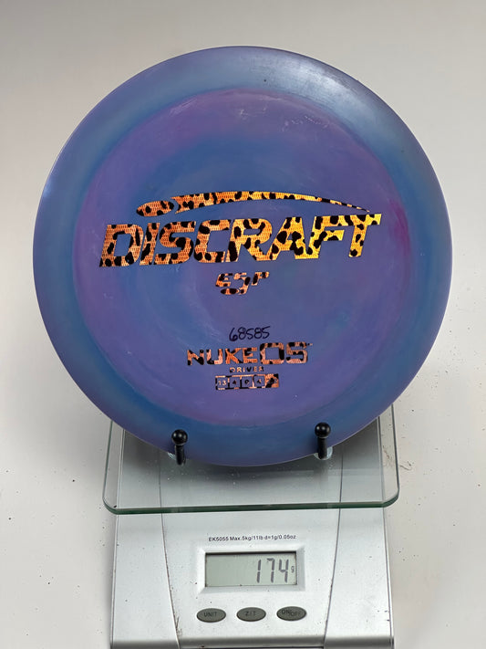 Discraft ESP Nuke OS Distance Driver (Swirly Purple/Blue, Leopard Stamp) 174g