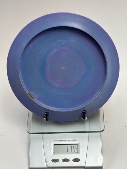 Discraft ESP Nuke OS Distance Driver (Swirly Purple/Blue, Leopard Stamp) 174g