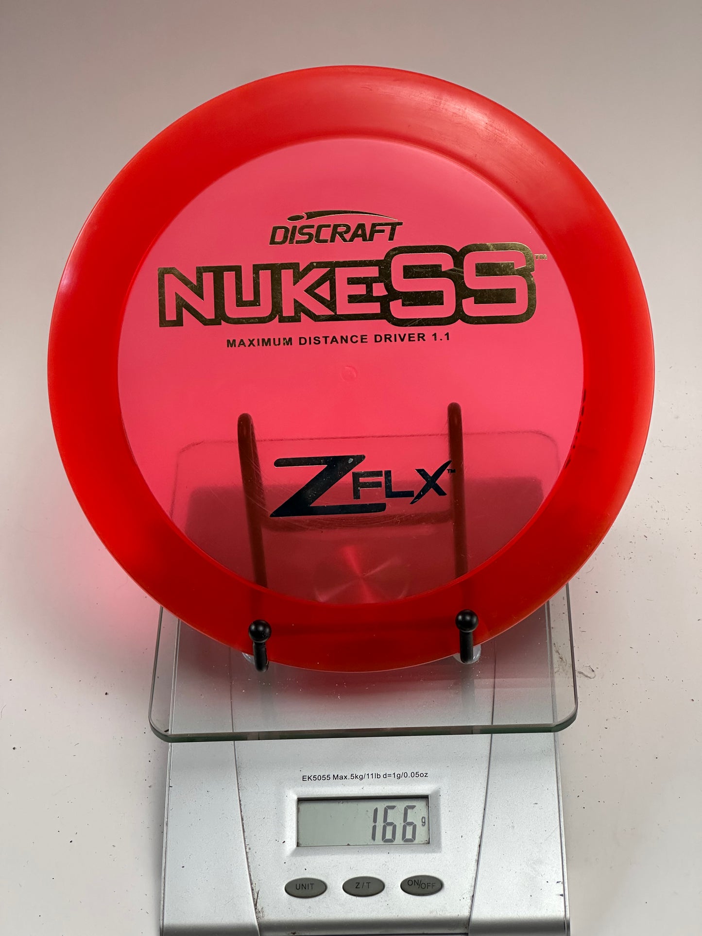 Discraft Nuke SS Z FLX Distance Driver – Transparent Red