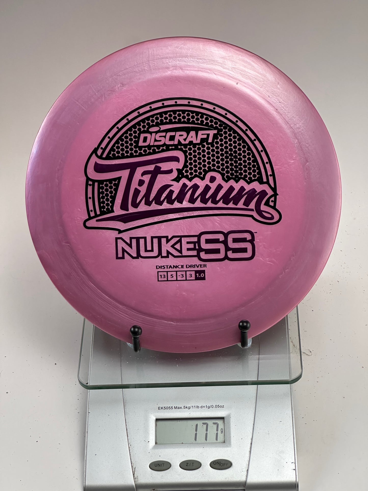 Discraft Nuke SS (Titanium) Metallic Pink Distance Driver