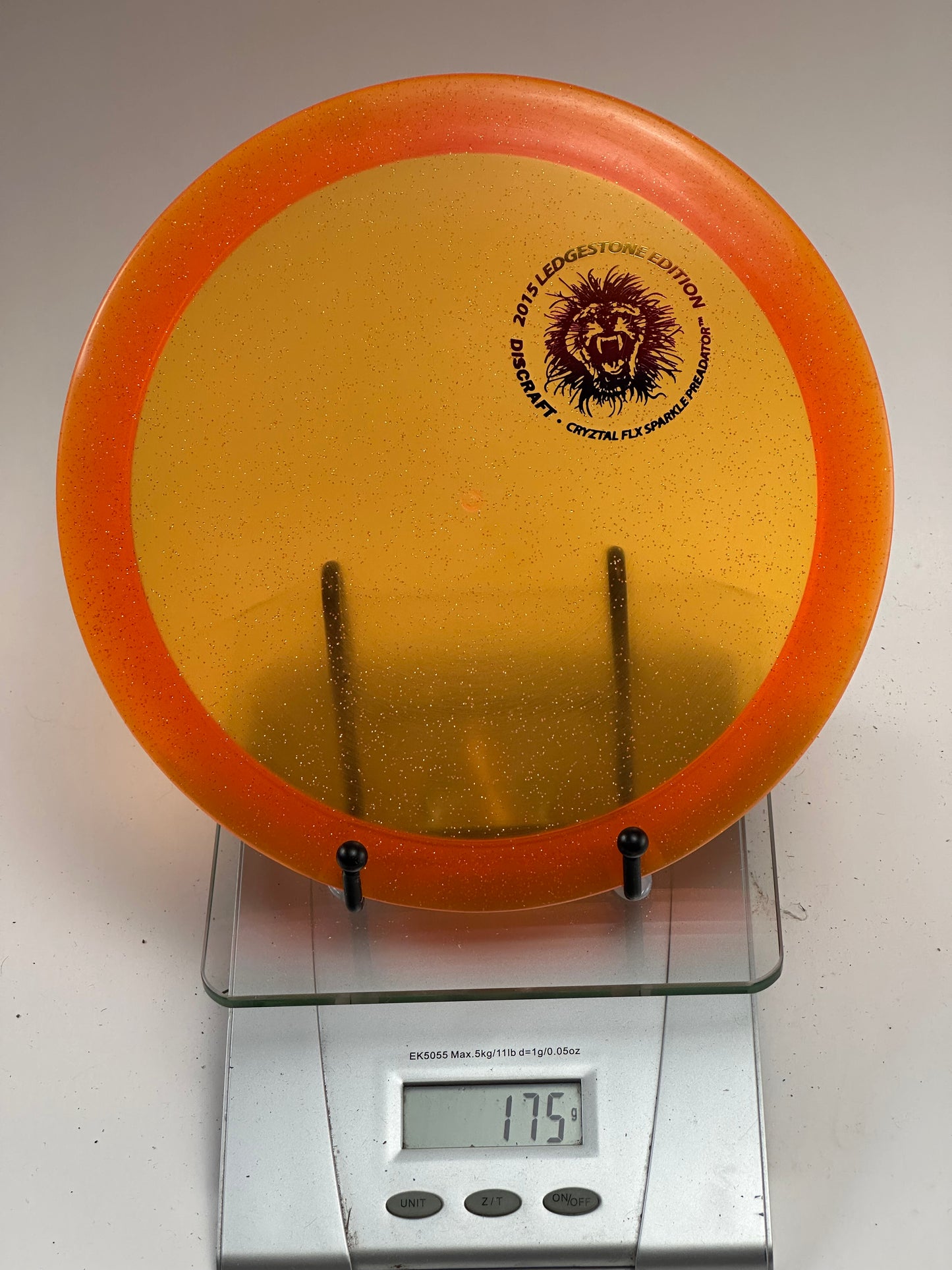 Discraft Predator Crystal FLX Sparkle (2015 Ledgestone) Orange 175g