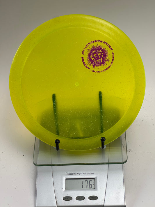 Discraft Predator Crystal FLX Sparkle (2015 Ledgestone) Yellow 176g