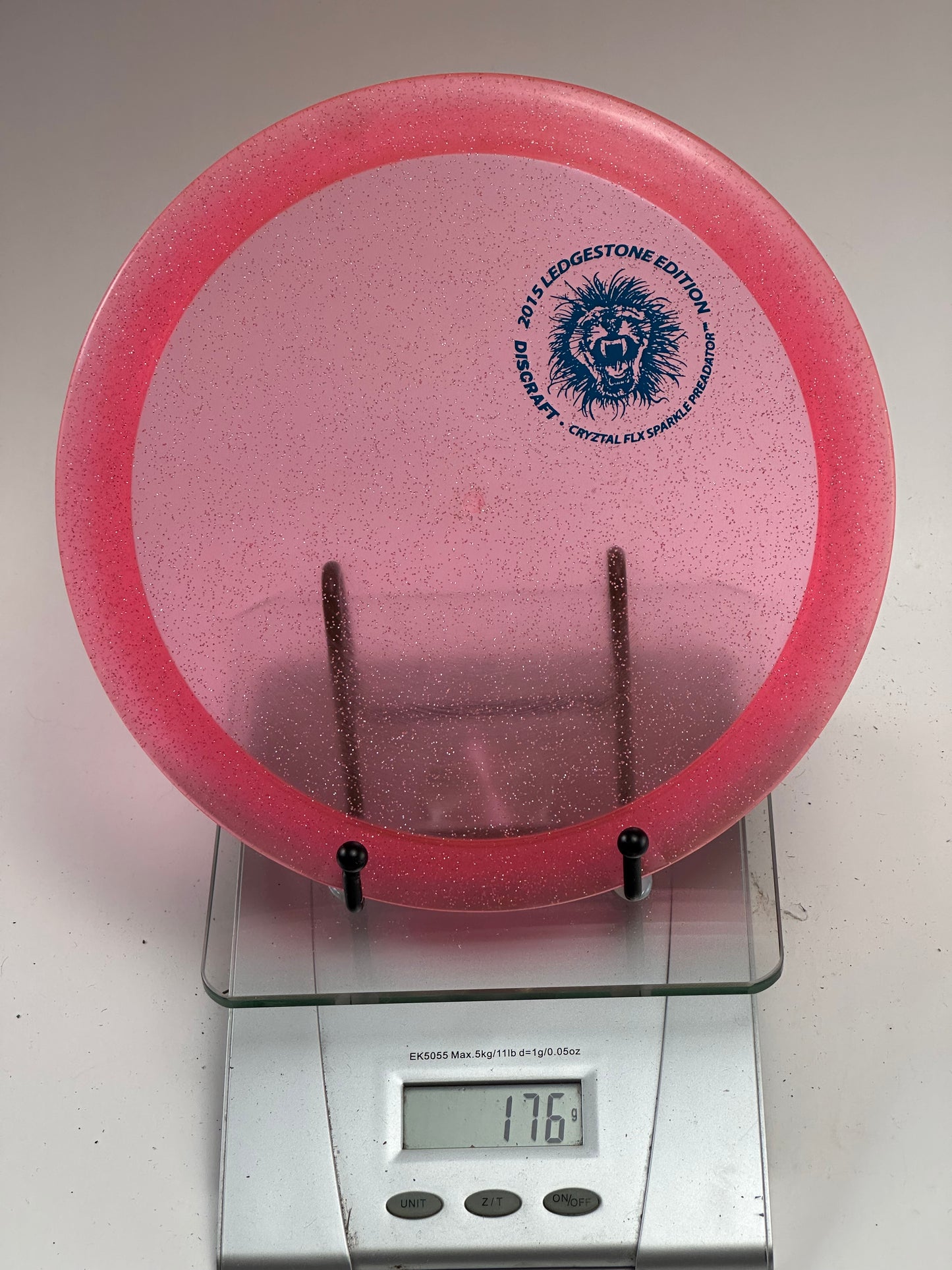 Discraft Predator Crystal FLX Sparkle (2015 Ledgestone) Pink Overstable Driver