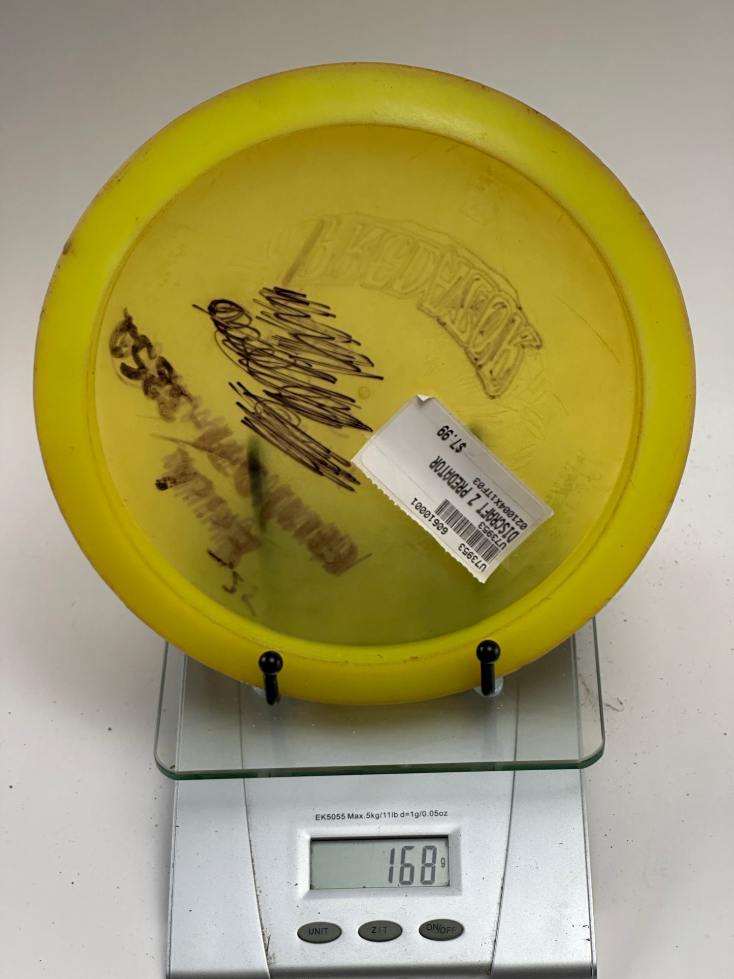 Discraft Z Line Predator Overstable Driver (Translucent Yellow, Ink)