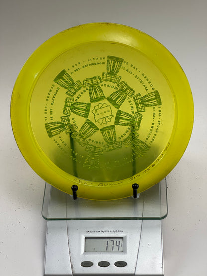 Discraft Z Line Punisher 174g Yellow Frozen Fundraiser Stamp
