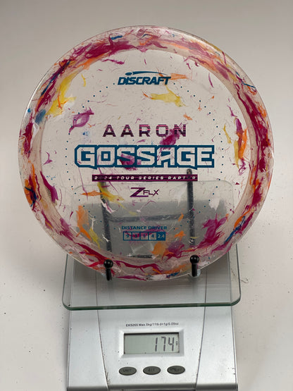 Discraft Z FLX Raptor 2024 Tour Series Aaron Gossage (Swirly Clear)