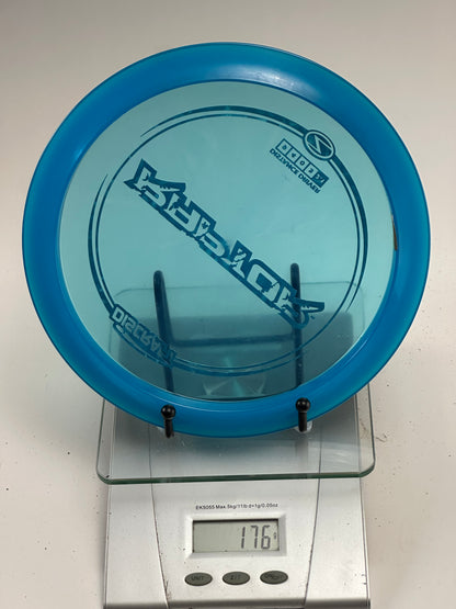 Discraft Z Raptor First Run Clear Blue Distance Driver (176g)