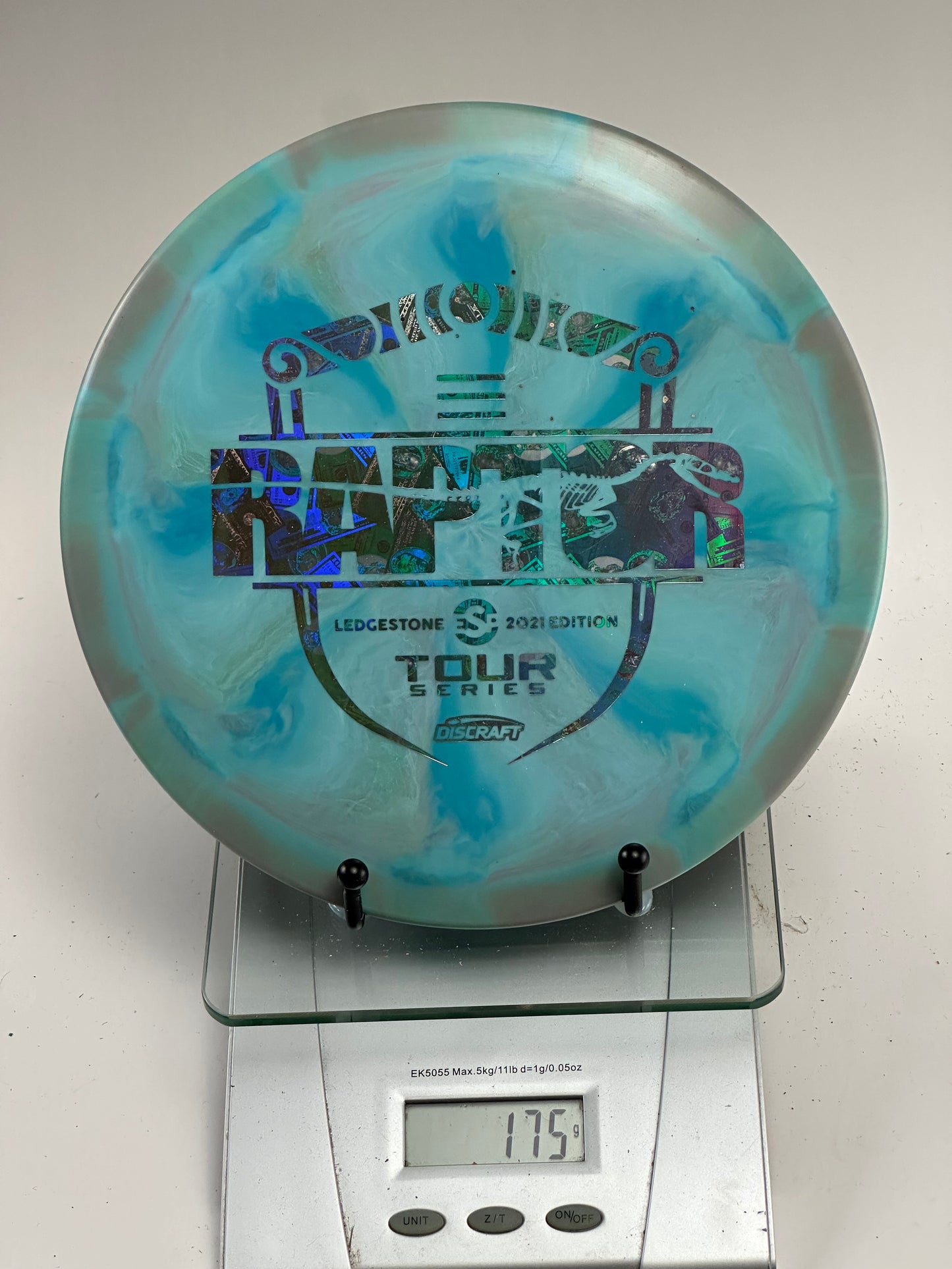 Discraft ESP Swirl Raptor (Ledgestone 2021 Tour Series) Blue Swirl