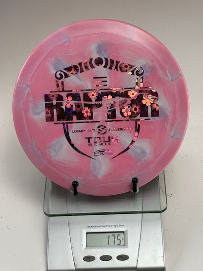 Discraft Raptor Swirl ESP (2021 Ledgestone Tour Series) Pink/Gray