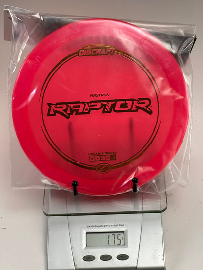 Discraft Z Raptor First Run Distance Driver – Transparent Red