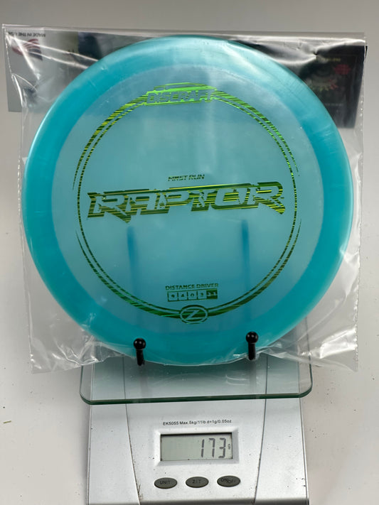 Discraft Z Raptor First Run Distance Driver - Transparent Blue